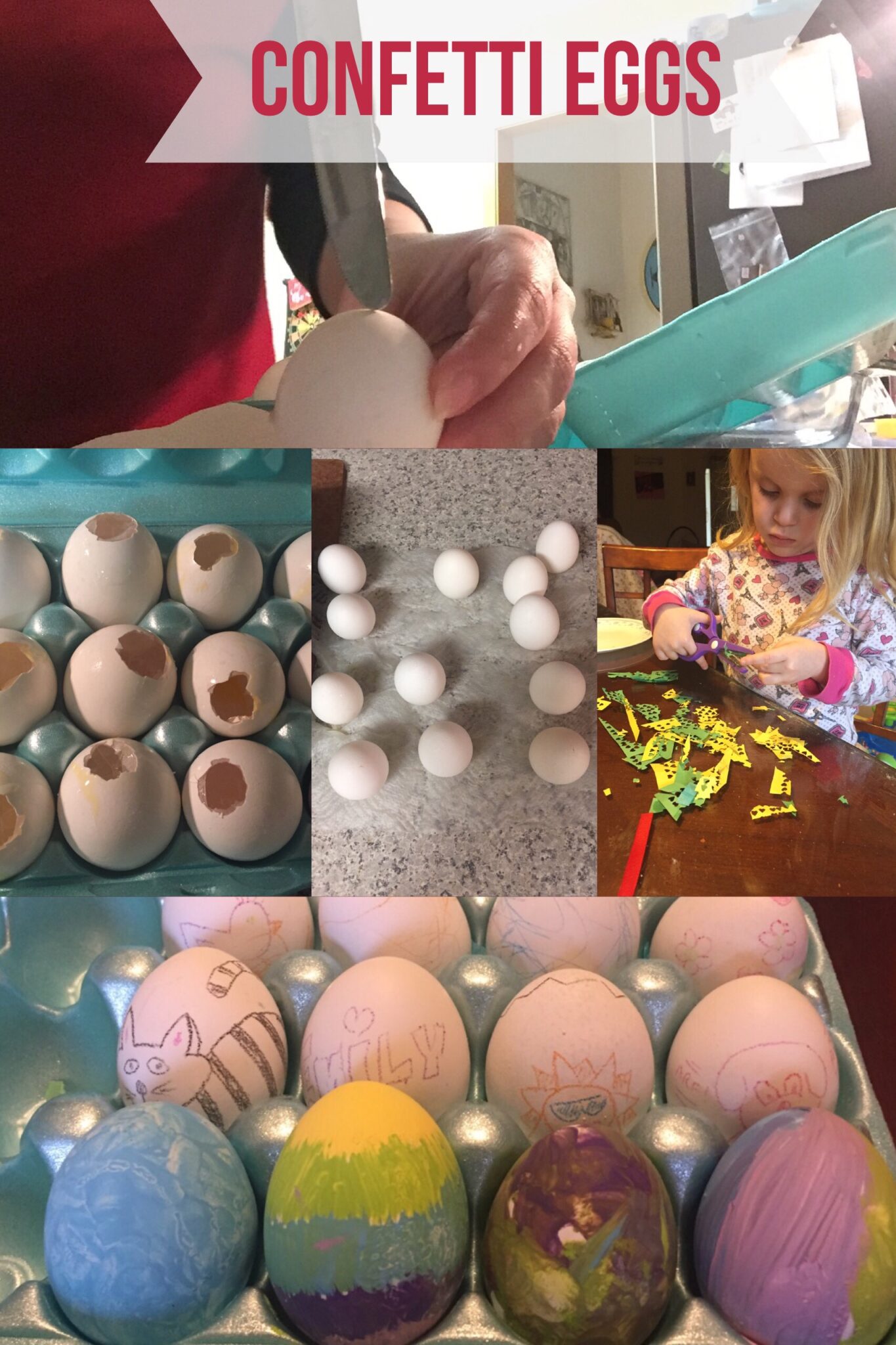 How to Make Easter Confetti Eggs. Easy smash eggs with confetti for Easter or other holidays. DIY cascarones recipe.
