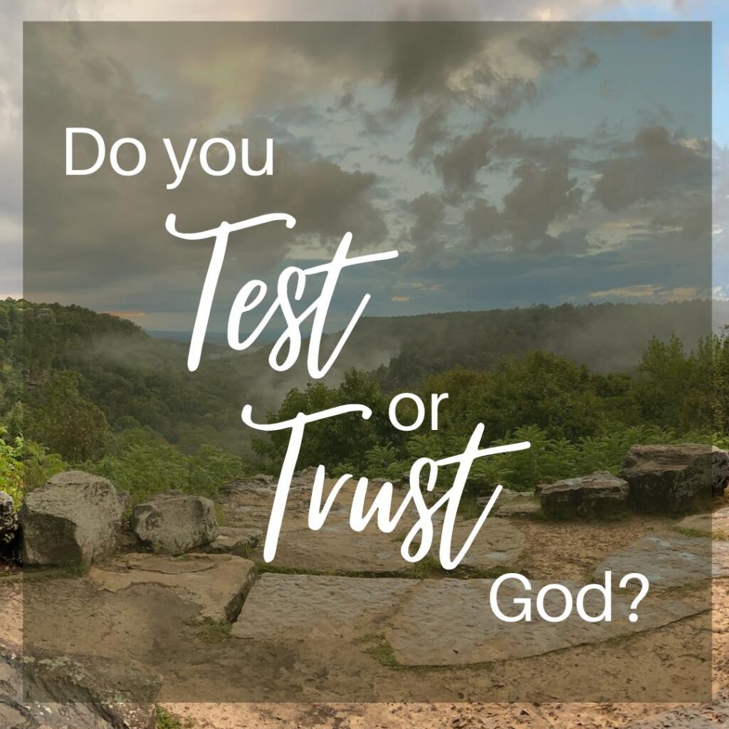 Do you test or trust God?
