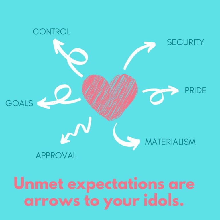 Unmet expectations are arrows to your idols