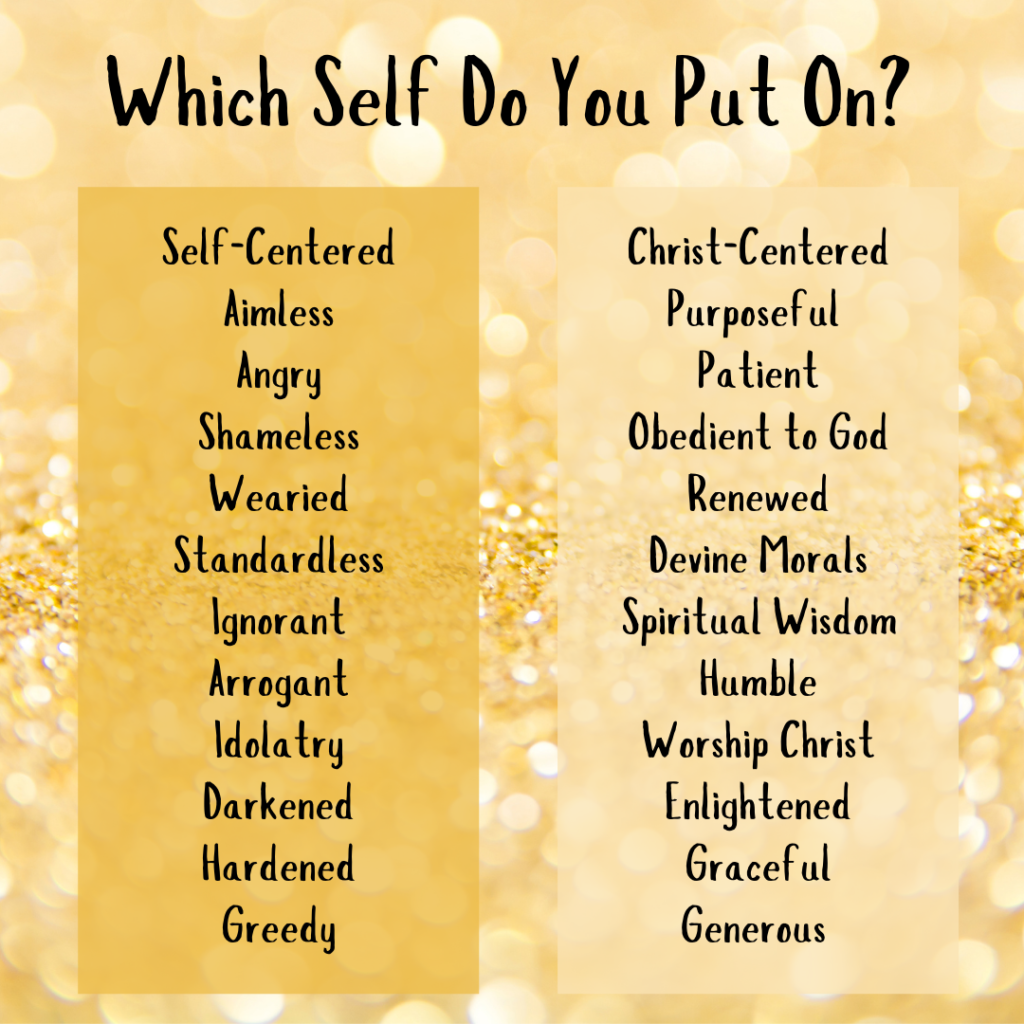 Which Self Do You Put On? Tips for Christian Living