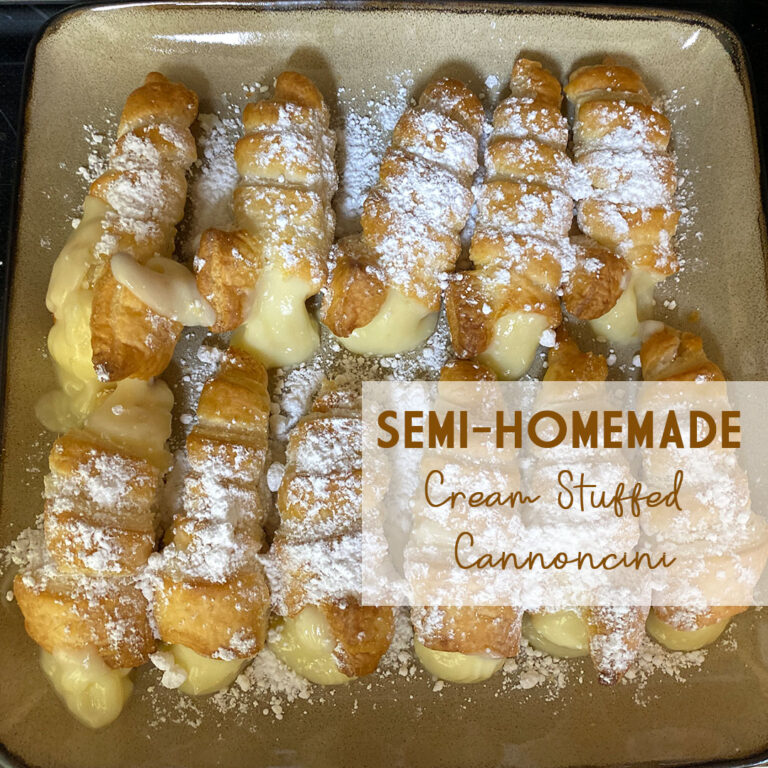 Cream Stuffed Cannoncini Semi-Homemade Easy Recipe